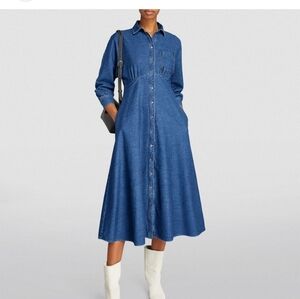 Weekend By MAXMARA Blue DENIM Women's Dress